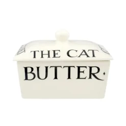 Emma Bridgewater Black Toast Half a Pound Small Butter Dish- Kitchen Tools|Emma Bridgewater
