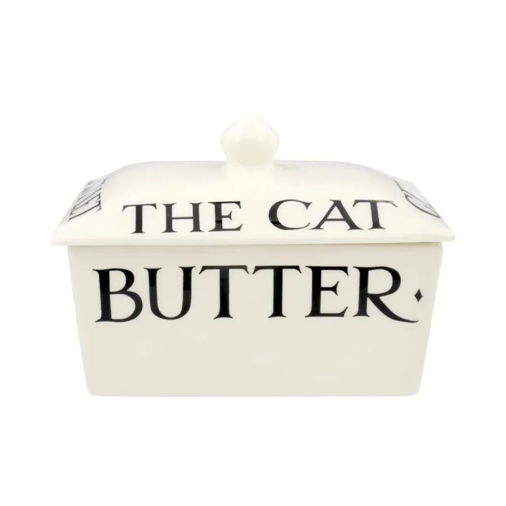 Emma Bridgewater Black Toast Half a Pound Small Butter Dish- Kitchen Tools|Emma Bridgewater