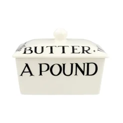 Emma Bridgewater Black Toast Half a Pound Small Butter Dish- Kitchen Tools|Emma Bridgewater