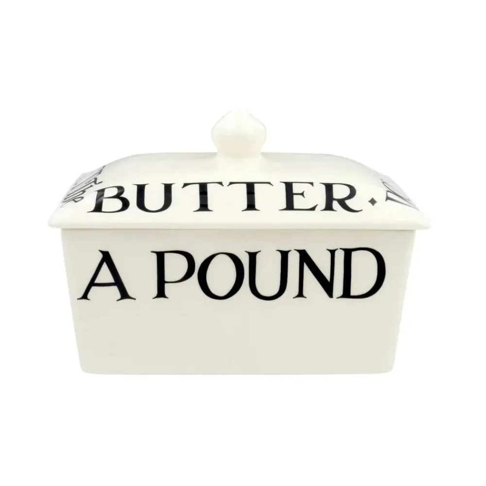 Emma Bridgewater Black Toast Half a Pound Small Butter Dish- Kitchen Tools|Emma Bridgewater