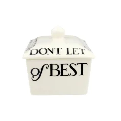 Emma Bridgewater Black Toast Half a Pound Small Butter Dish- Kitchen Tools|Emma Bridgewater