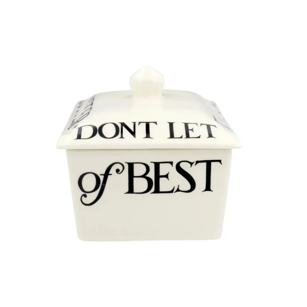 Emma Bridgewater Black Toast Half a Pound Small Butter Dish- Kitchen Tools|Emma Bridgewater