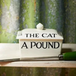 Emma Bridgewater Black Toast Half a Pound Small Butter Dish- Kitchen Tools|Emma Bridgewater