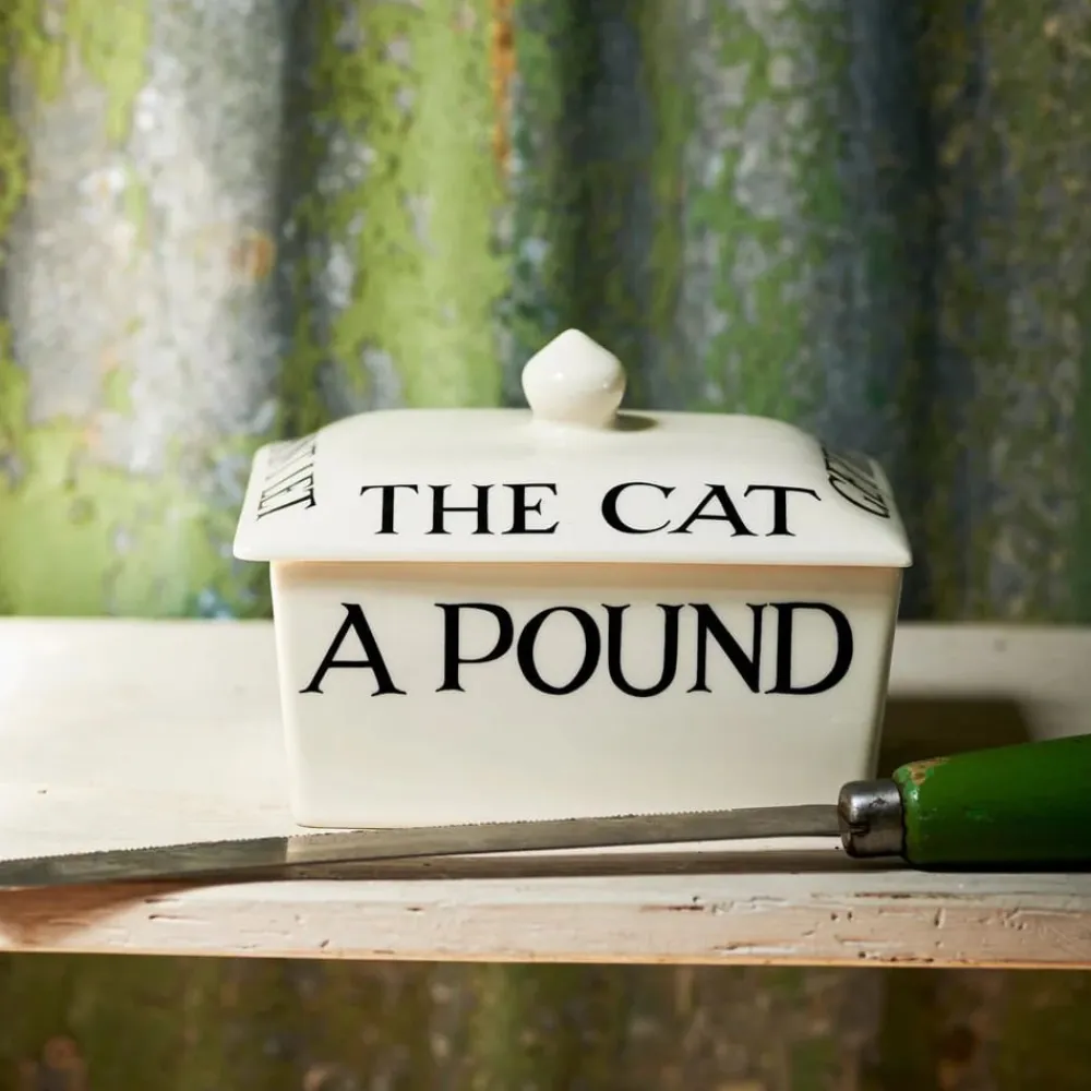 Emma Bridgewater Black Toast Half a Pound Small Butter Dish- Kitchen Tools|Emma Bridgewater