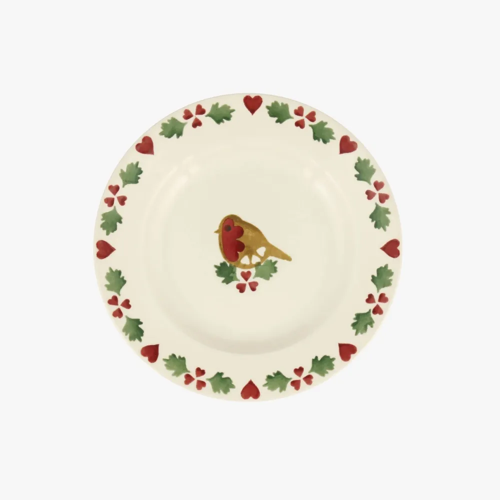 Emma Bridgewater Christmas Joy Robin 6.5" Plate- Emma Bridgewater