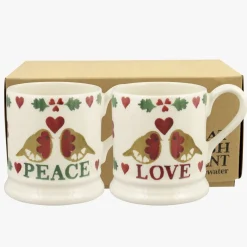 Emma Bridgewater Christmas Joy Peace 1/2 Pint Mug- Emma Bridgewater|Assorted Mugs