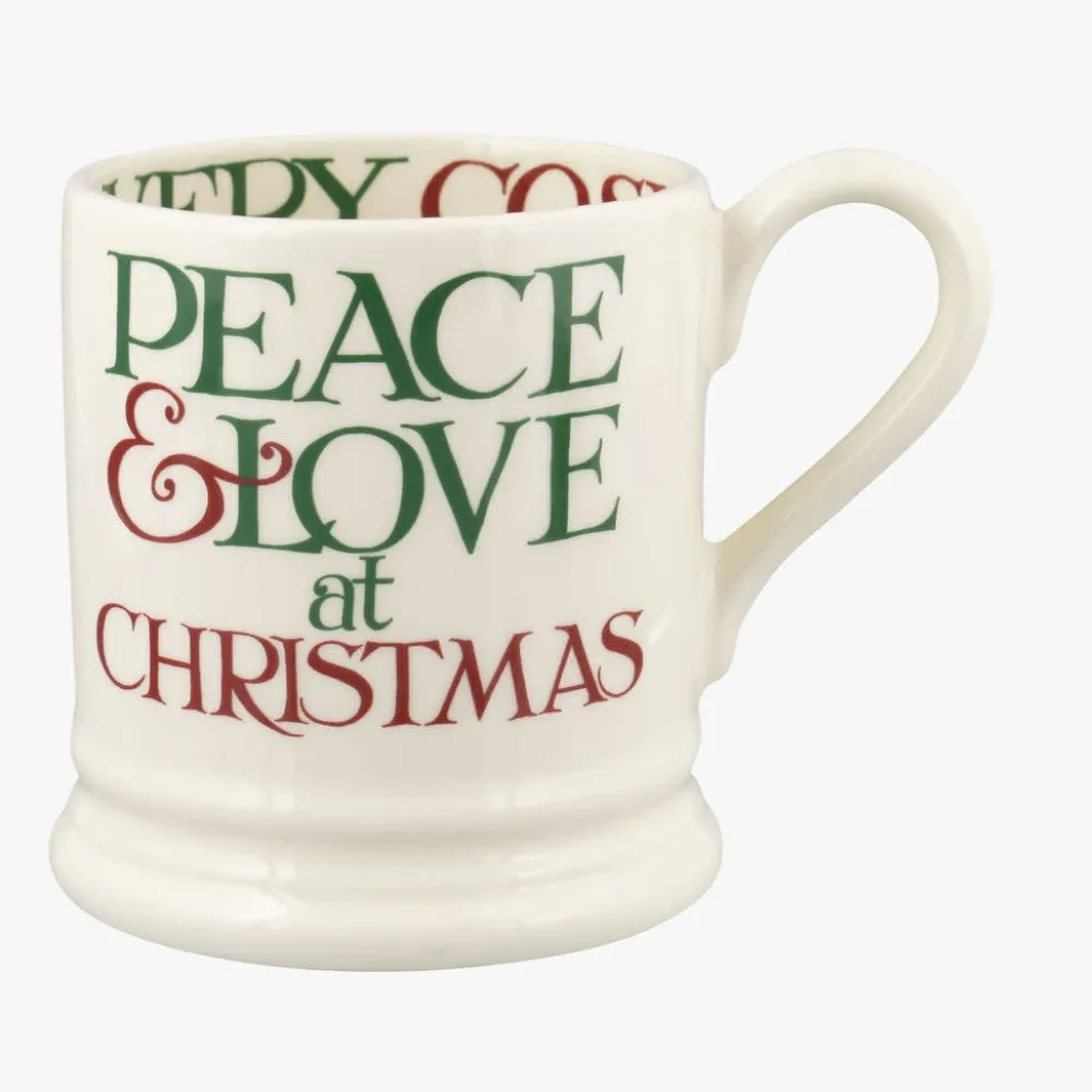 Emma Bridgewater Christmas Toast & Marmalade Peace & Love 1/2 Pint Mug- Emma Bridgewater|Assorted Mugs