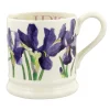 Emma Bridgewater Flowers Blue Iris 1/2 Pint Mug- Emma Bridgewater