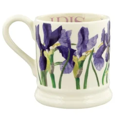 Emma Bridgewater Flowers Blue Iris 1/2 Pint Mug- Emma Bridgewater