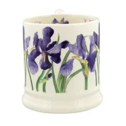 Emma Bridgewater Flowers Blue Iris 1/2 Pint Mug- Emma Bridgewater