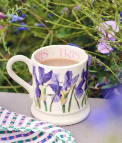 Emma Bridgewater Flowers Blue Iris 1/2 Pint Mug- Emma Bridgewater