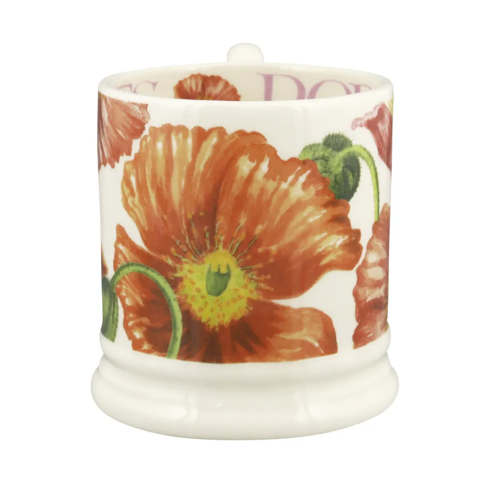 Emma Bridgewater Flowers Red Poppy 1/2 Pint Mug- Assorted Mugs|Emma Bridgewater