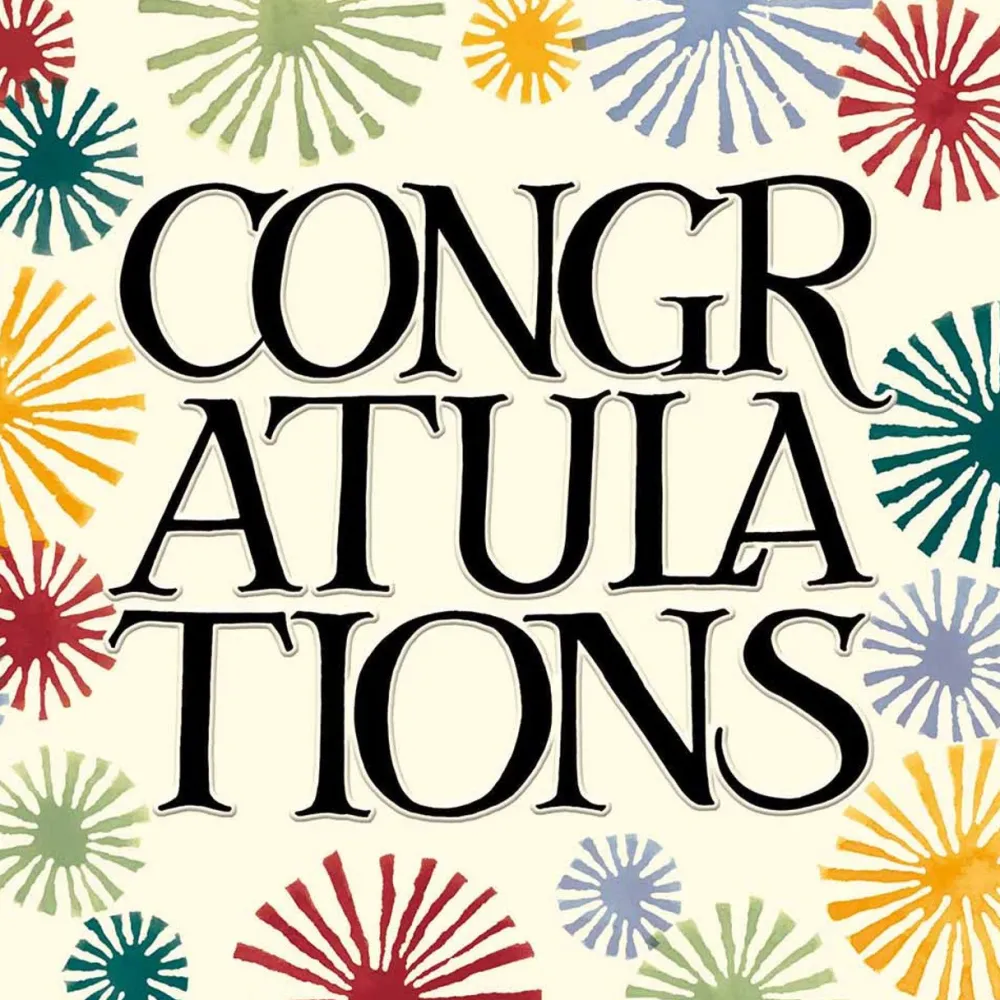 Emma Bridgewater Shining Bright Congratulations Card- Greeting Cards
