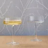 Empire Clear Champagne Coupes Pair- Glasses & Steins