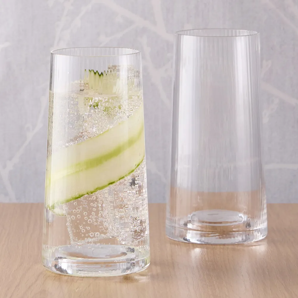 Empire Clear Highball Tumbler Pair- Glasses & Steins