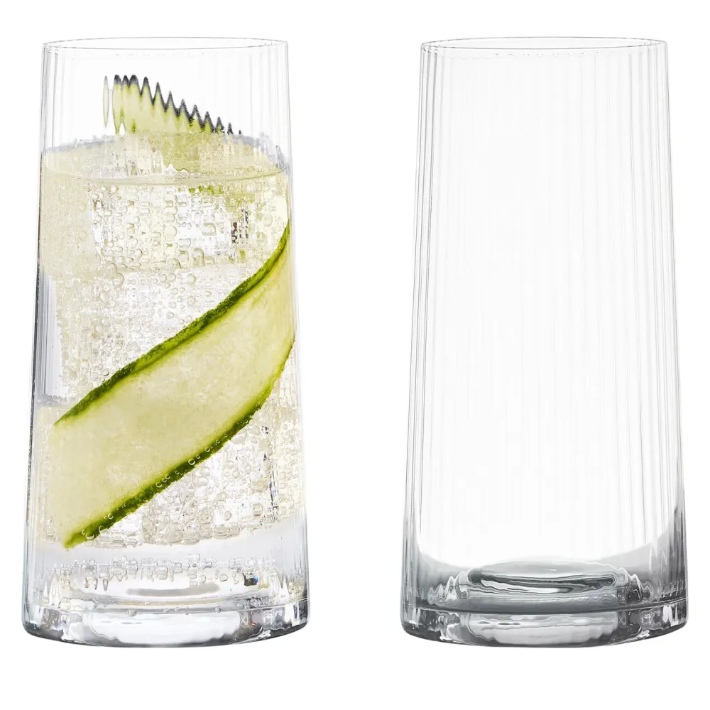 Empire Clear Highball Tumbler Pair- Glasses & Steins