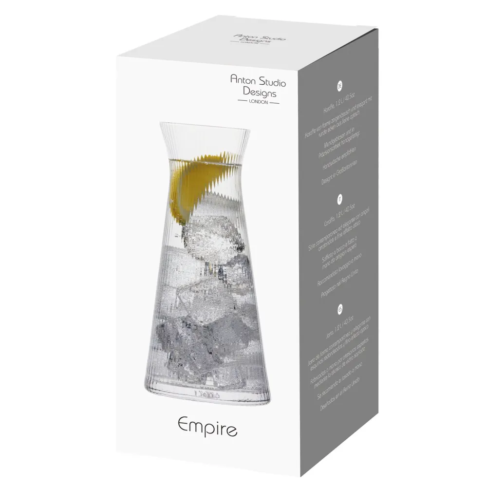 Empire Clear Water Carafe- Bar Accessories & Decanters
