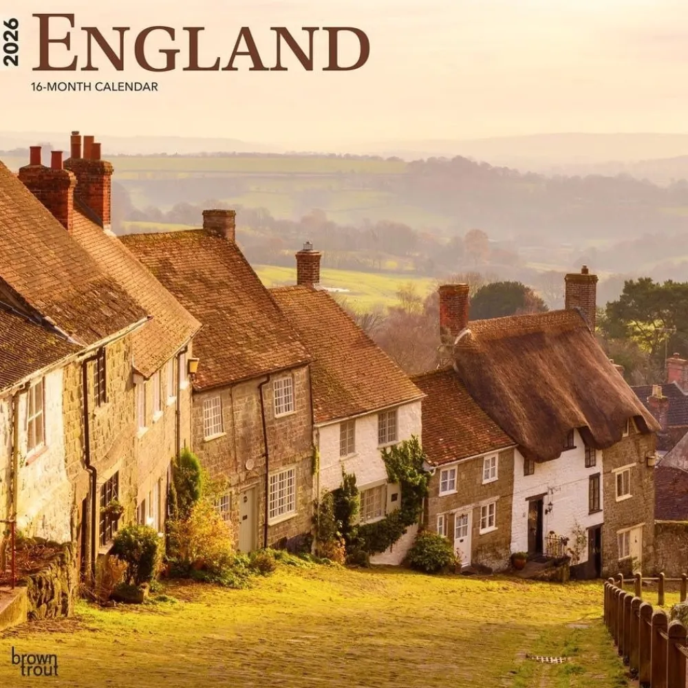 England 2026 Square Wall Calendar- Calendars