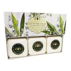 English Soap Co. Lily of The Valley Hand Soap Gift Set- Bar Soaps