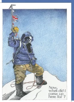 Everest Confused Hiker Greeting Card- Greeting Cards