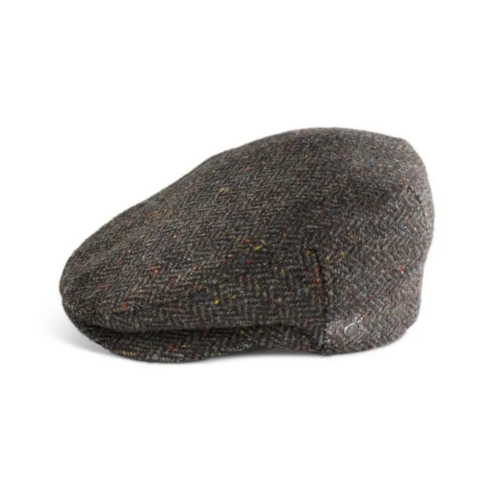 Fia Green & Brown Herringbone Classic Cap- Hats