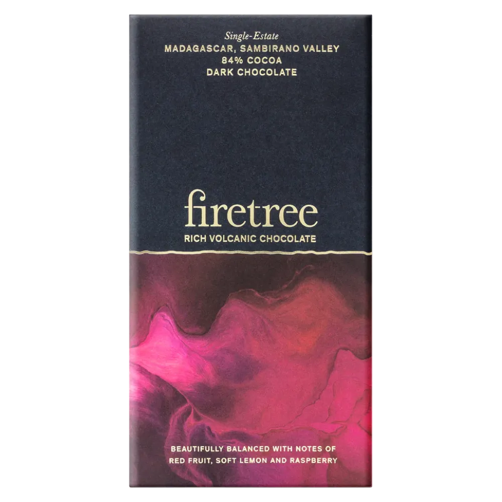 Firetree Madagascar Sambirano Valley 84% Cocoa Chocolate Bar- British Chocolate