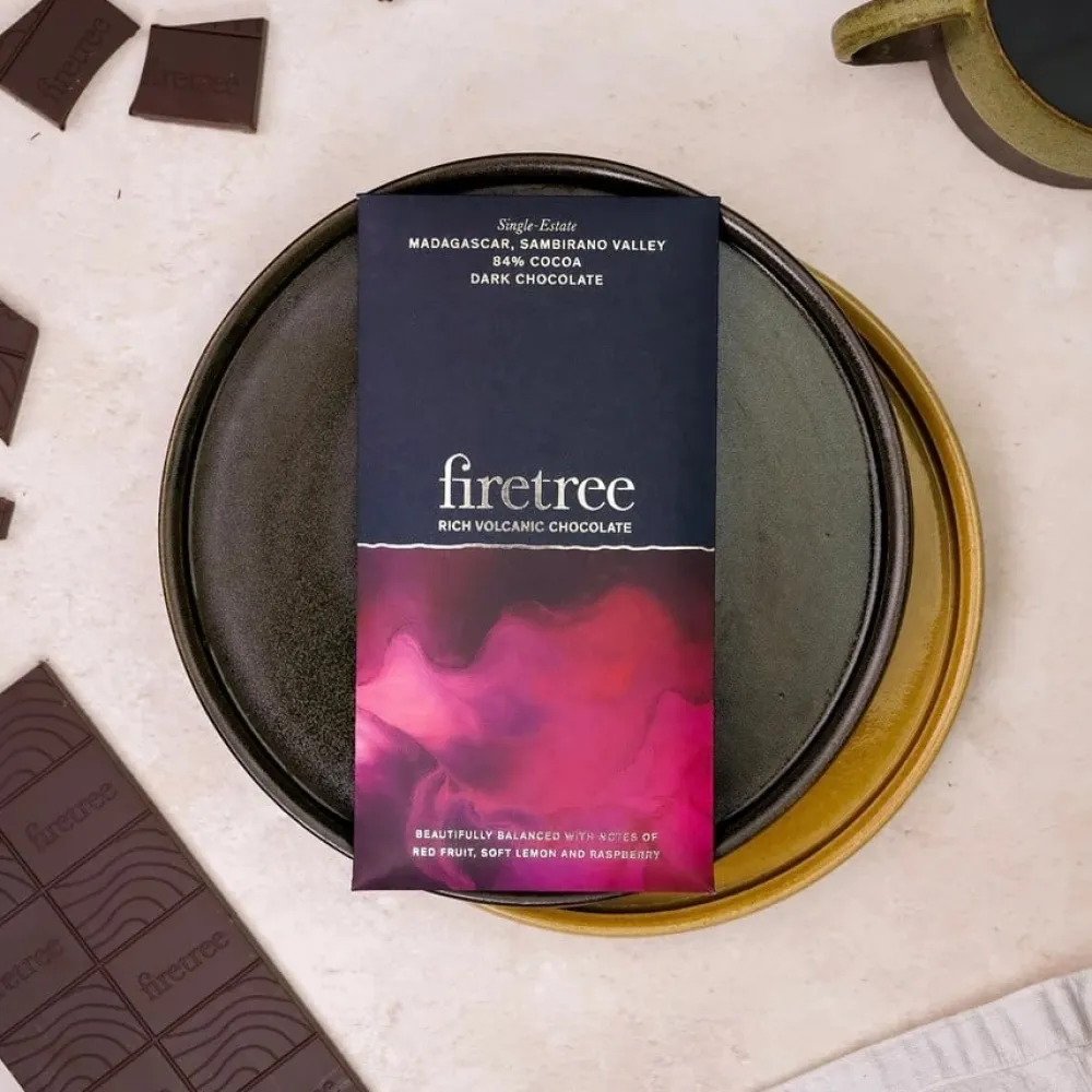 Firetree Madagascar Sambirano Valley 84% Cocoa Chocolate Bar- British Chocolate