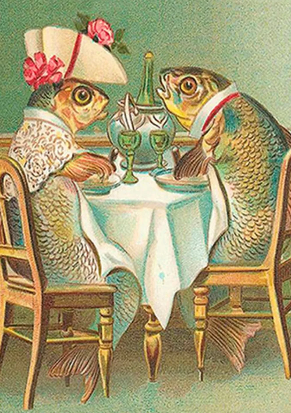 Fish on a Date Greeting Card- Greeting Cards