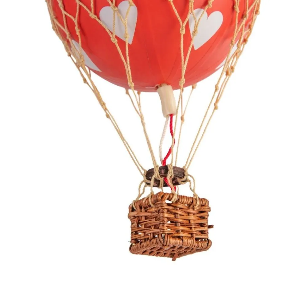 Floating The Skies Red Hearts Hot Air Balloon- Home Accents