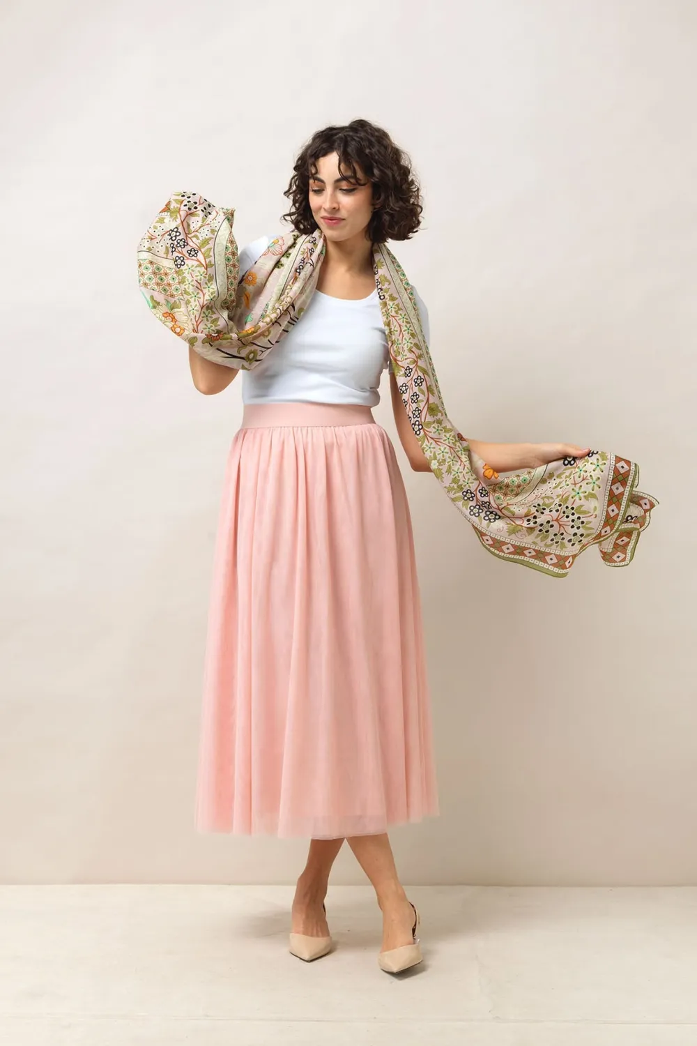 Floral Arch Scarf- Scarves & Wraps