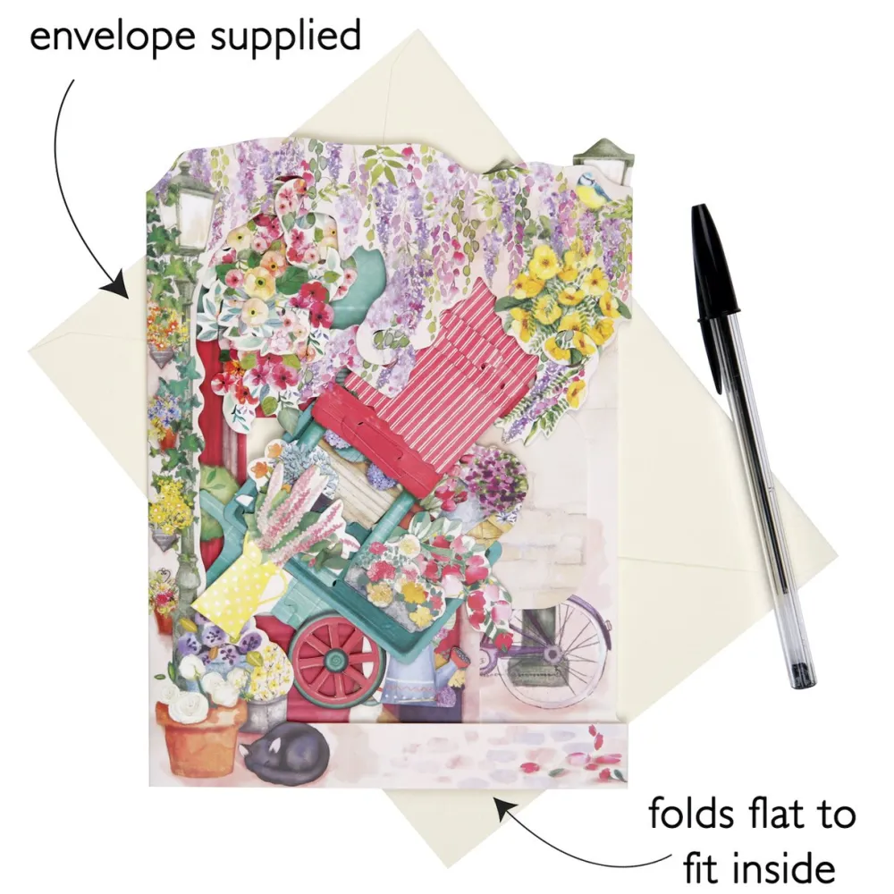 Florist & Flower Cart Swing Card- Greeting Cards