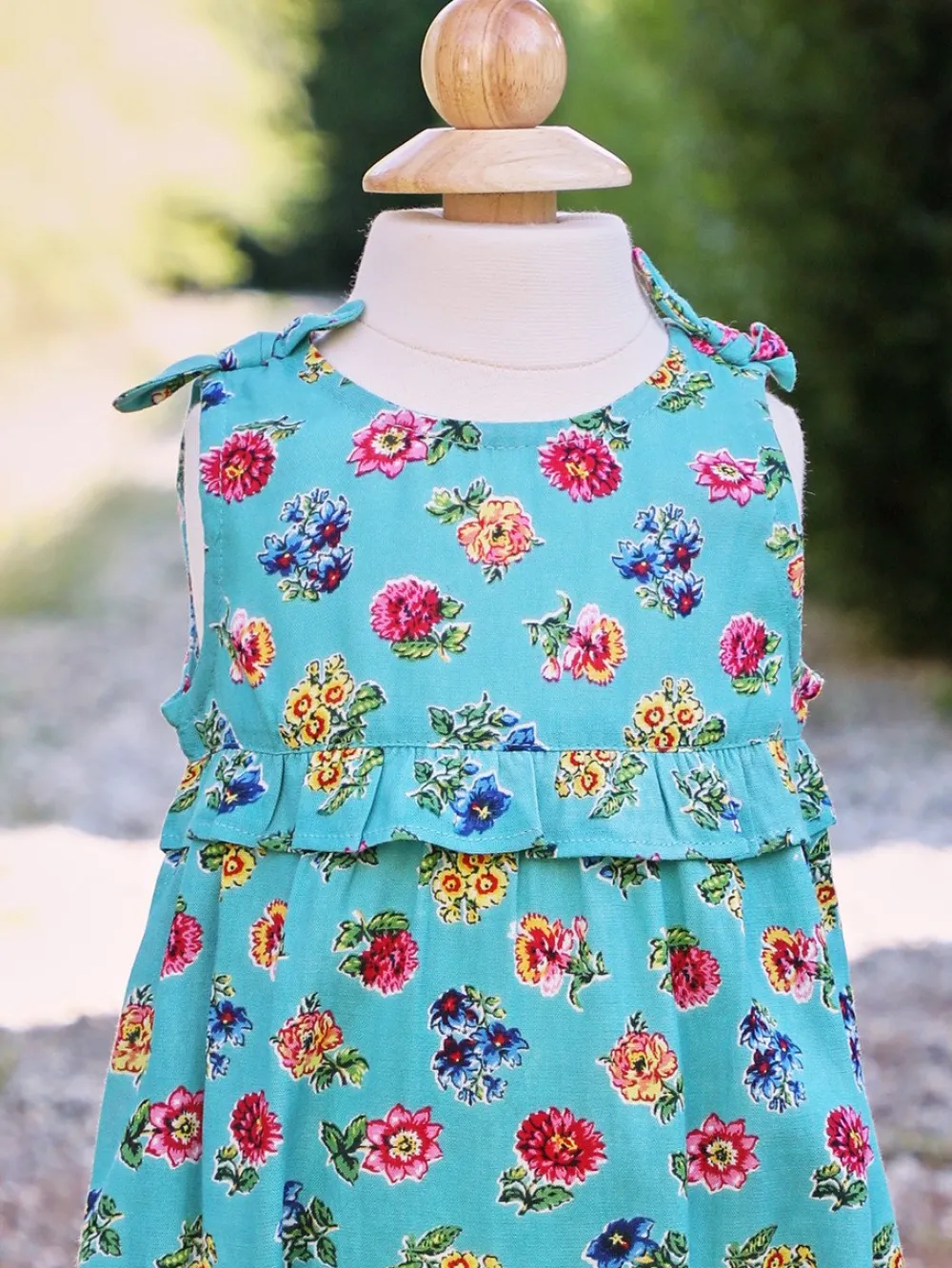 Flower Toss Turquoise Baby Bubble (12M-18M)- Childrenswear