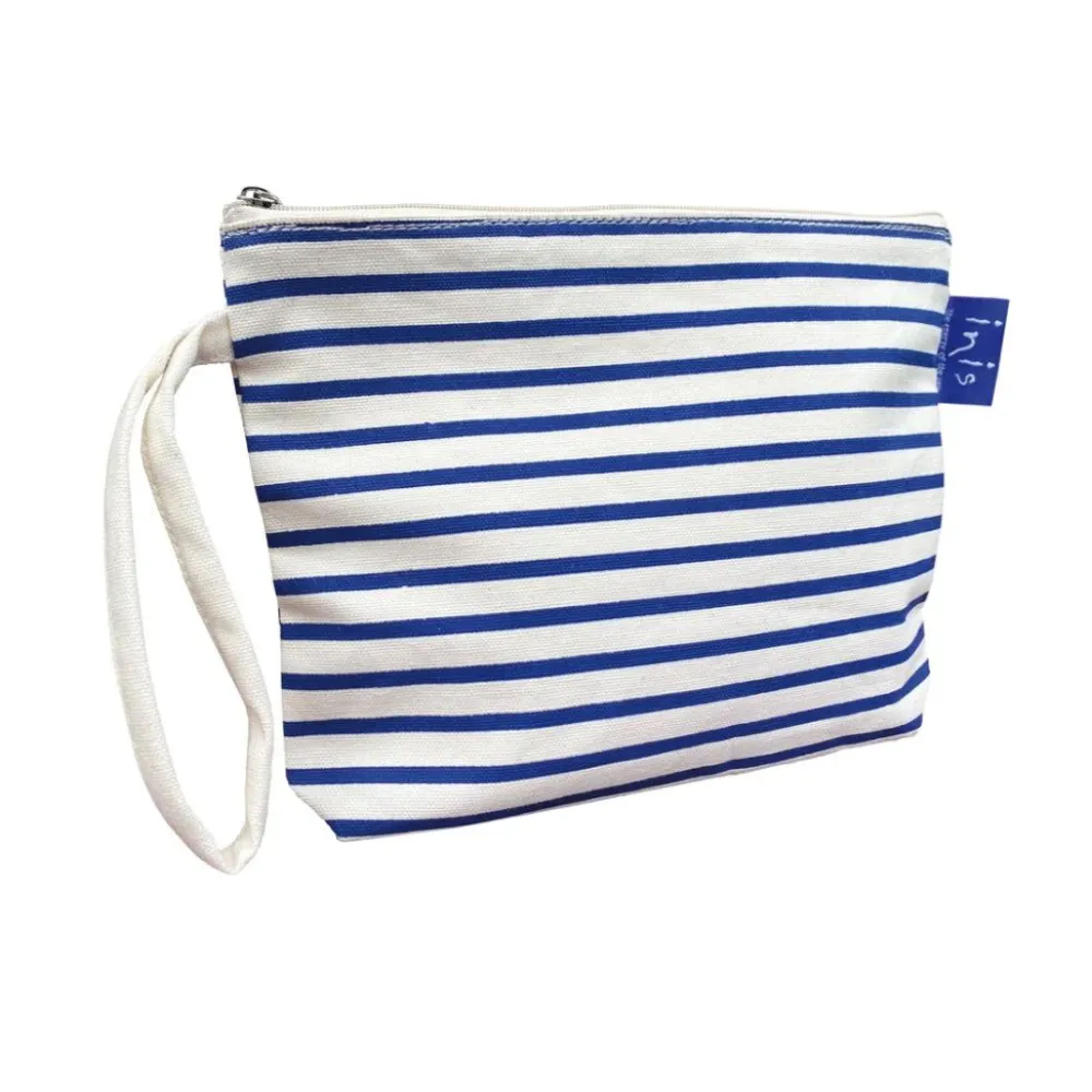 Fragrances of Ireland Inis Energy of the Sea Blue Stripe Cosmetic Bag- Bath Accessories