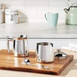 Frieling Sugar Bowl & Spoon with Mirror Finish- Creamers & Sugar Bowls