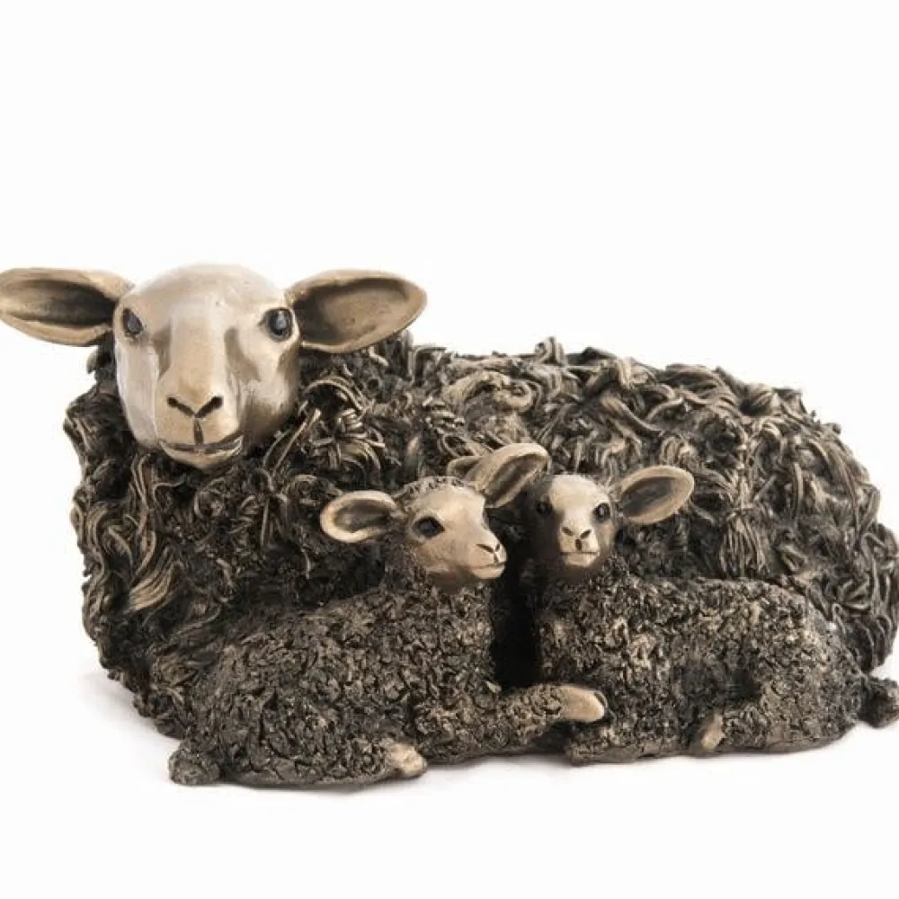 Frith Sculpture Ewe with Twin Lambs Sculpture- Home Accents|Frith Sculpture