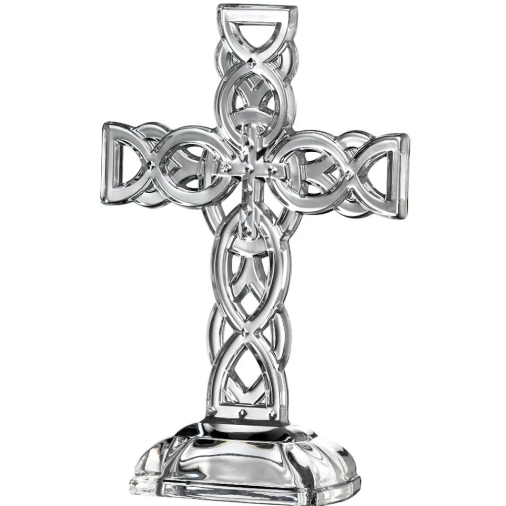 Galway Crystal Celtic Standing Cross- Home Accents|Galway Crystal