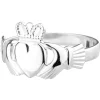Galway Crystal Gents Sterling Silver Claddagh Ring, Size 11.5- Rings