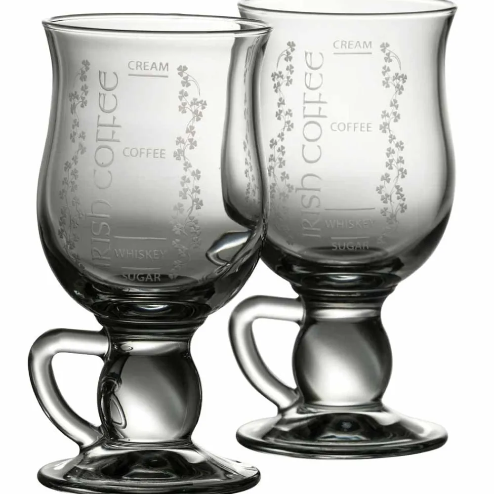 Galway Crystal Irish Coffee Glasses Pair- Galway Crystal|Glasses & Steins