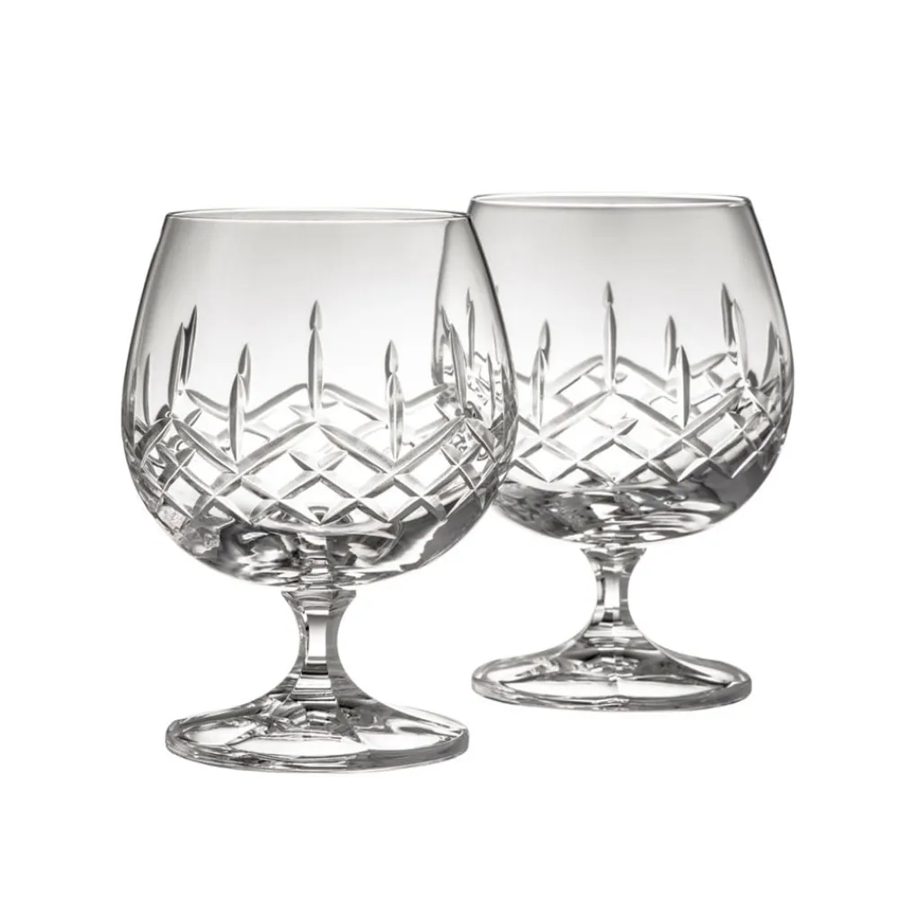 Galway Crystal Longford Brandy Glass Pair- Galway Crystal|Glasses & Steins