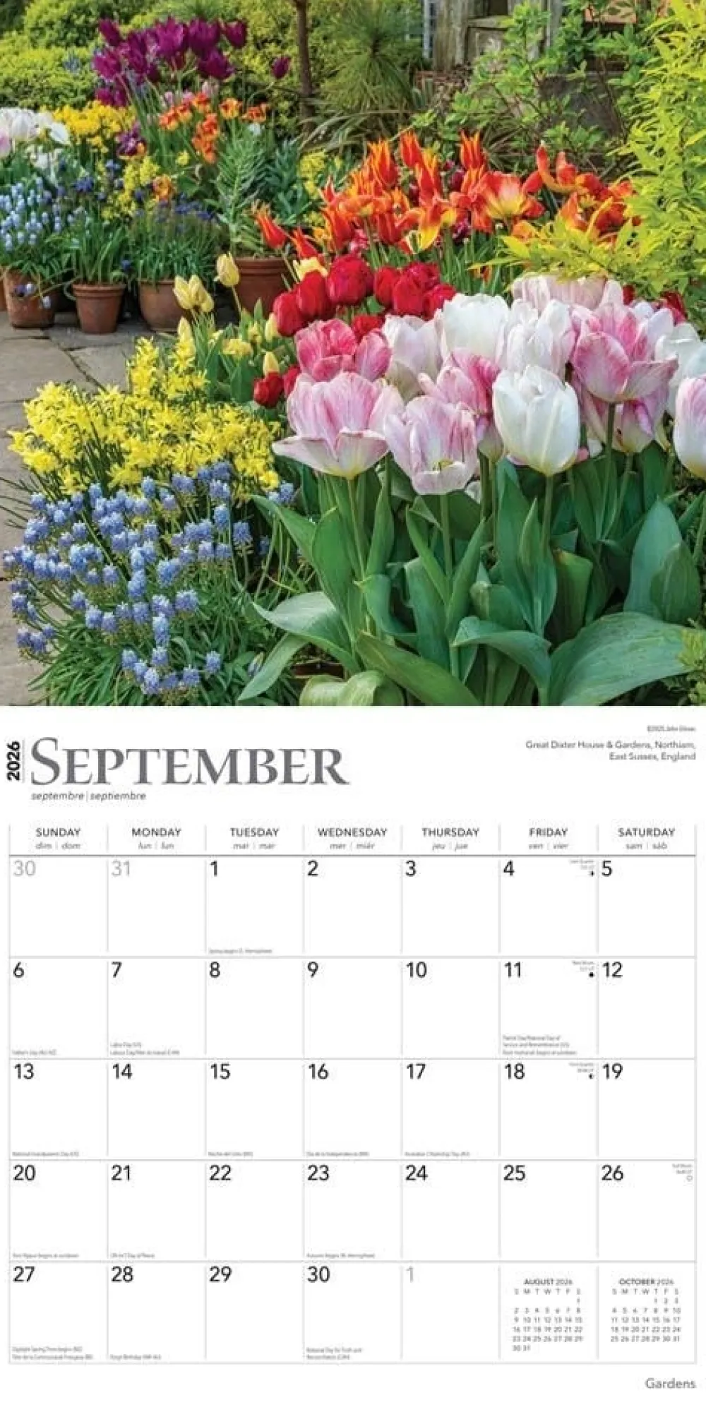 Gardens 2026 Wall Calendar- Calendars