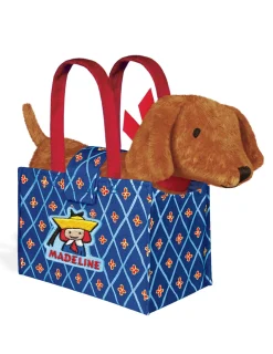 Genevieve the Dog in Madeline Tote Bag- Soft Toys|Toys