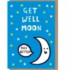 Get Well Moon Greeting Card- Greeting Cards