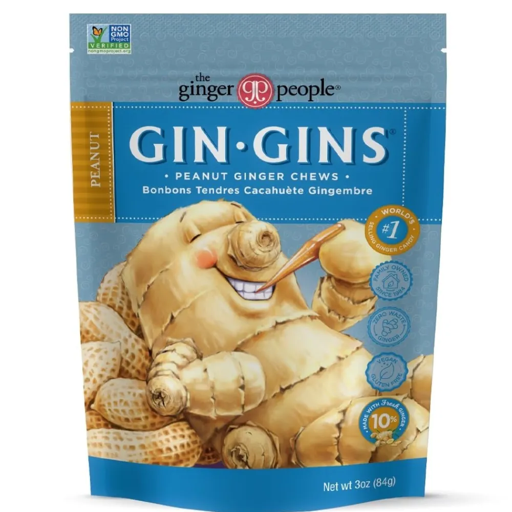 Gin Gins Peanut Ginger Candy- Sweets