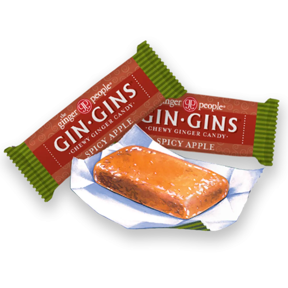 Gin Gins Spicy Apple Ginger Chews- Sweets