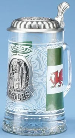Glass Wales Stein- Pewter Gifts & Jewelry|Glasses & Steins