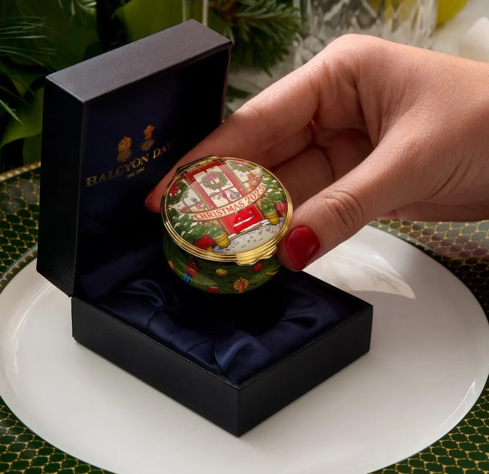 Halcyon Days 2025 Annual Christmas Enamel Box 'The Wonder of Christmas'- Halcyon Days Enamels