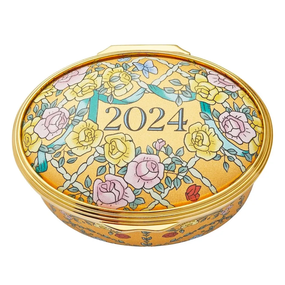 Halcyon Days 2024 Annual Enamel Trinket Box- Halcyon Days Enamels