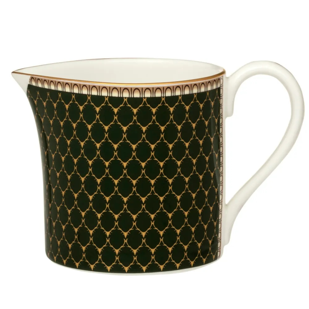 Halcyon Days Antler Trellis Dark Green Creamer- Halcyon Days China|Halcyon Days