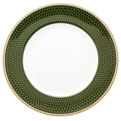 Halcyon Days Antler Trellis Dark Green 10" Plate- Halcyon Days China|Halcyon Days