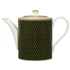 Halcyon Days Antler Trellis Dark Green Teapot- Halcyon Days China|Halcyon Days